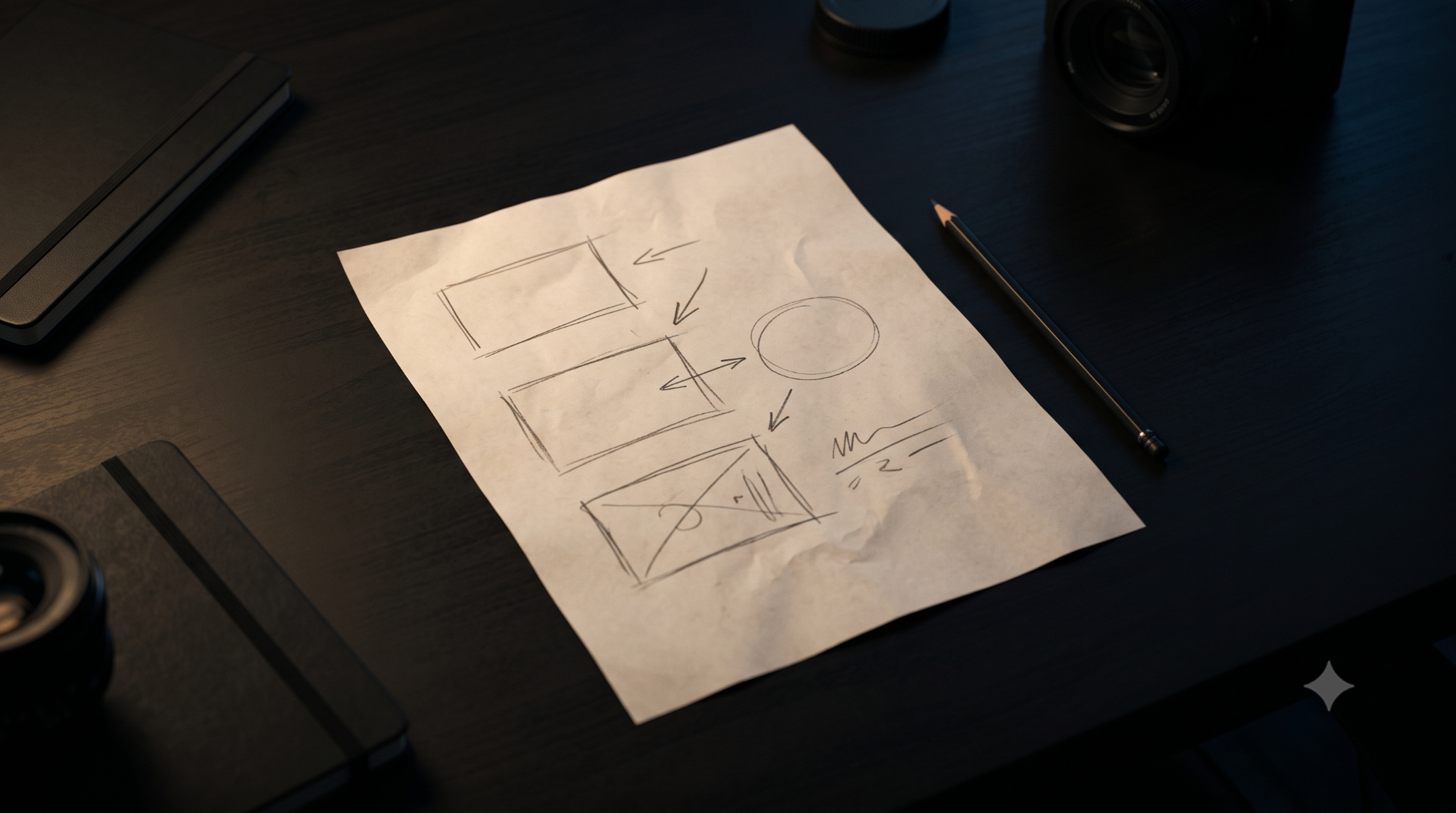 Early visual idea sketch